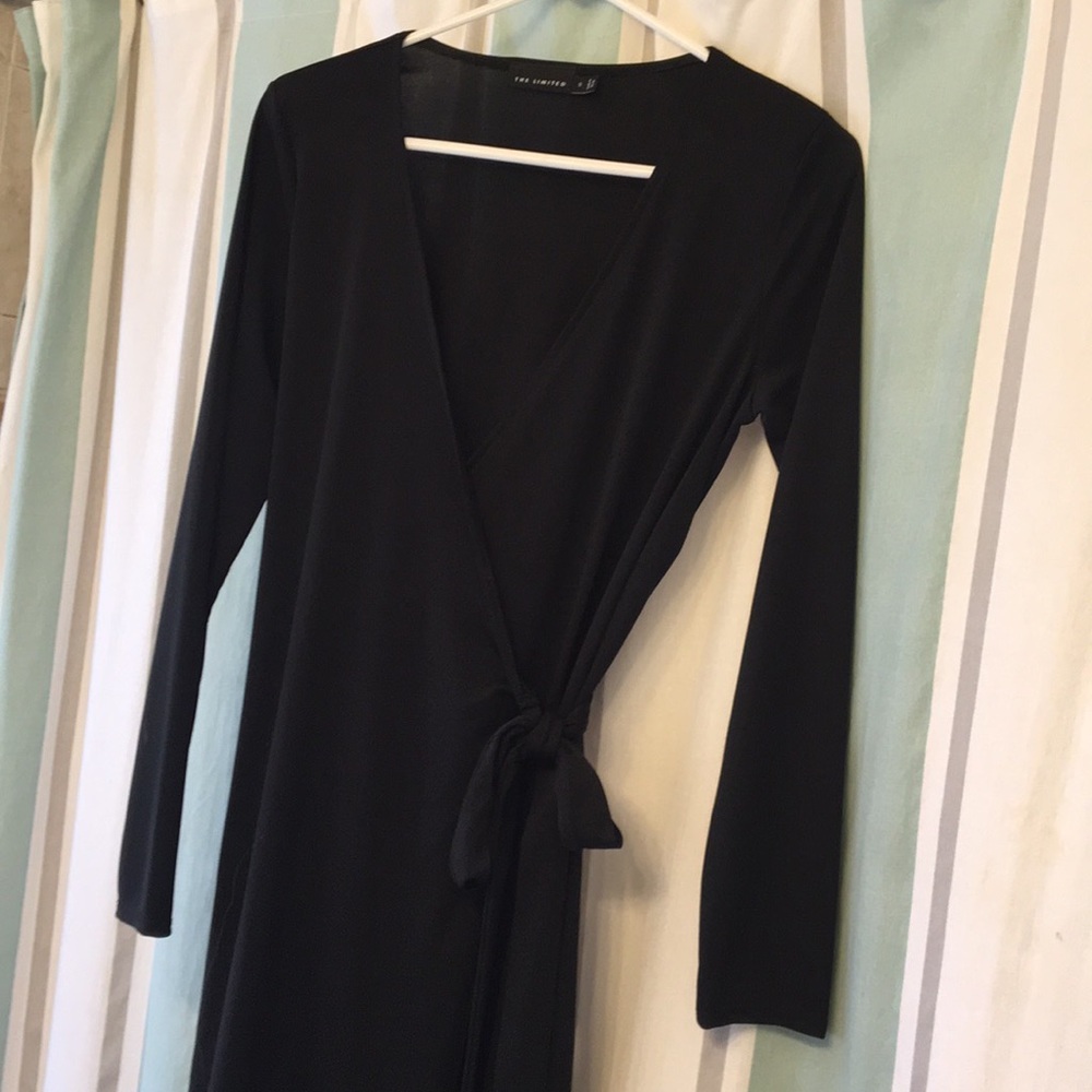 Black wrap dress